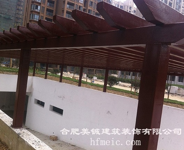 包河區(qū)國開置業(yè)地下車庫大型鋼結(jié)構(gòu)景觀廊架